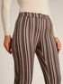 Striped cotton skinny trousers image number 3