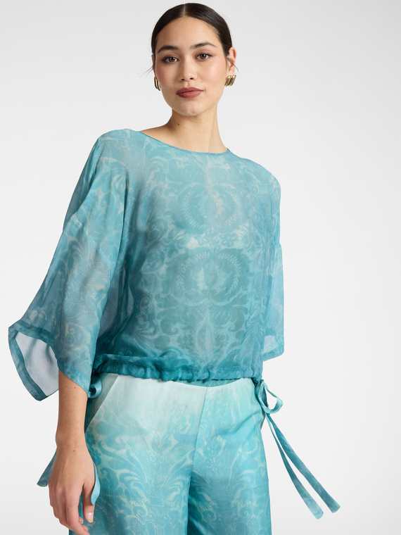 Blouse en georgette imprim&eacute;e