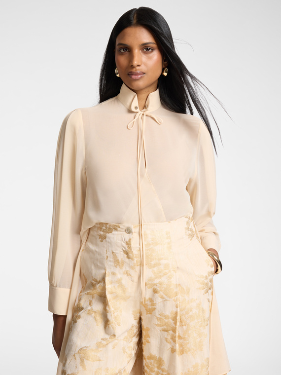 Camicia lunga in georgette