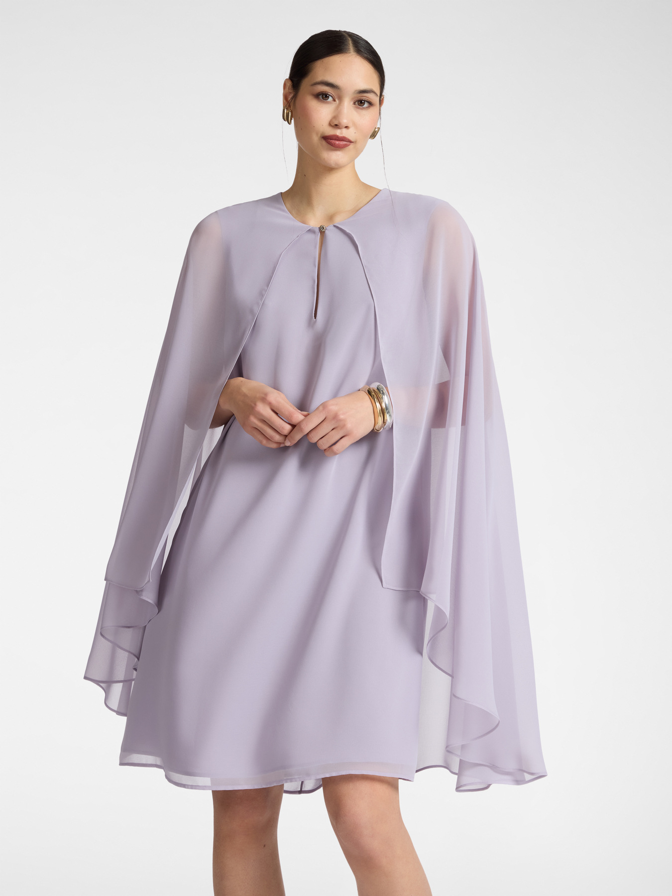 Robe superpos&eacute;e en georgette image number 2