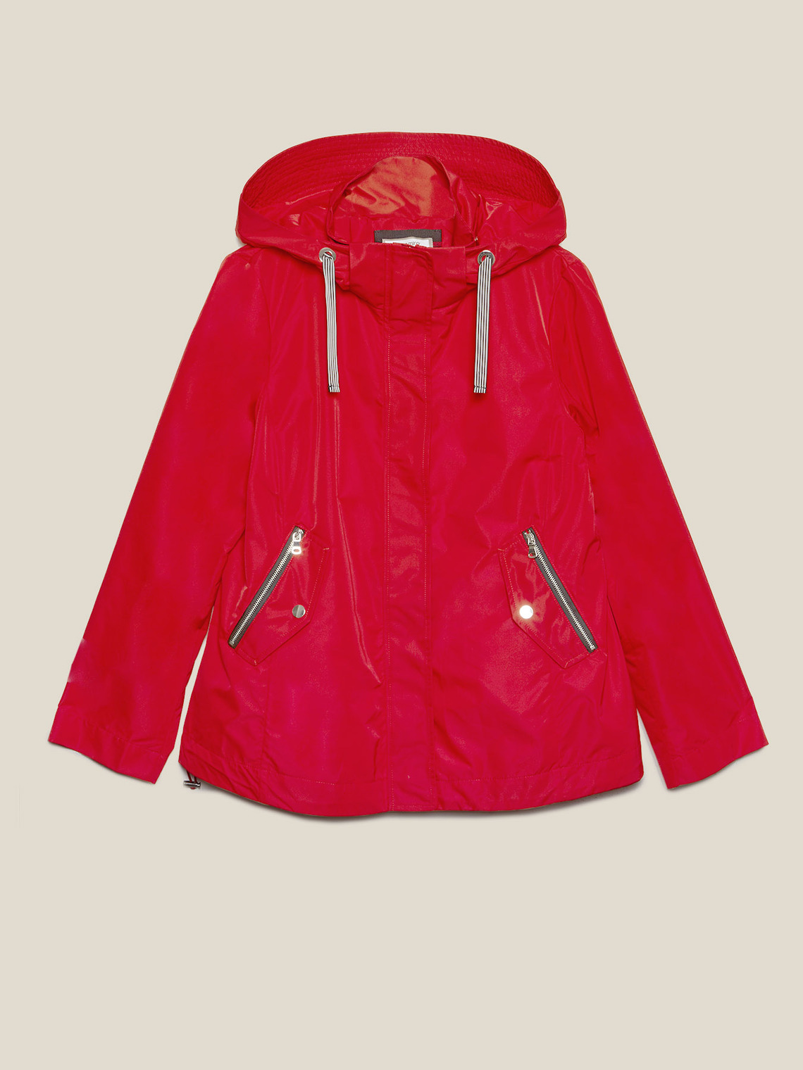 Elenamiro: Short memory nylon parka_9