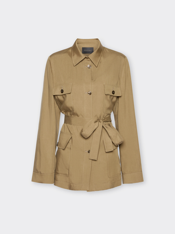 Safarijacke aus Tencel mit G&uuml;rtel