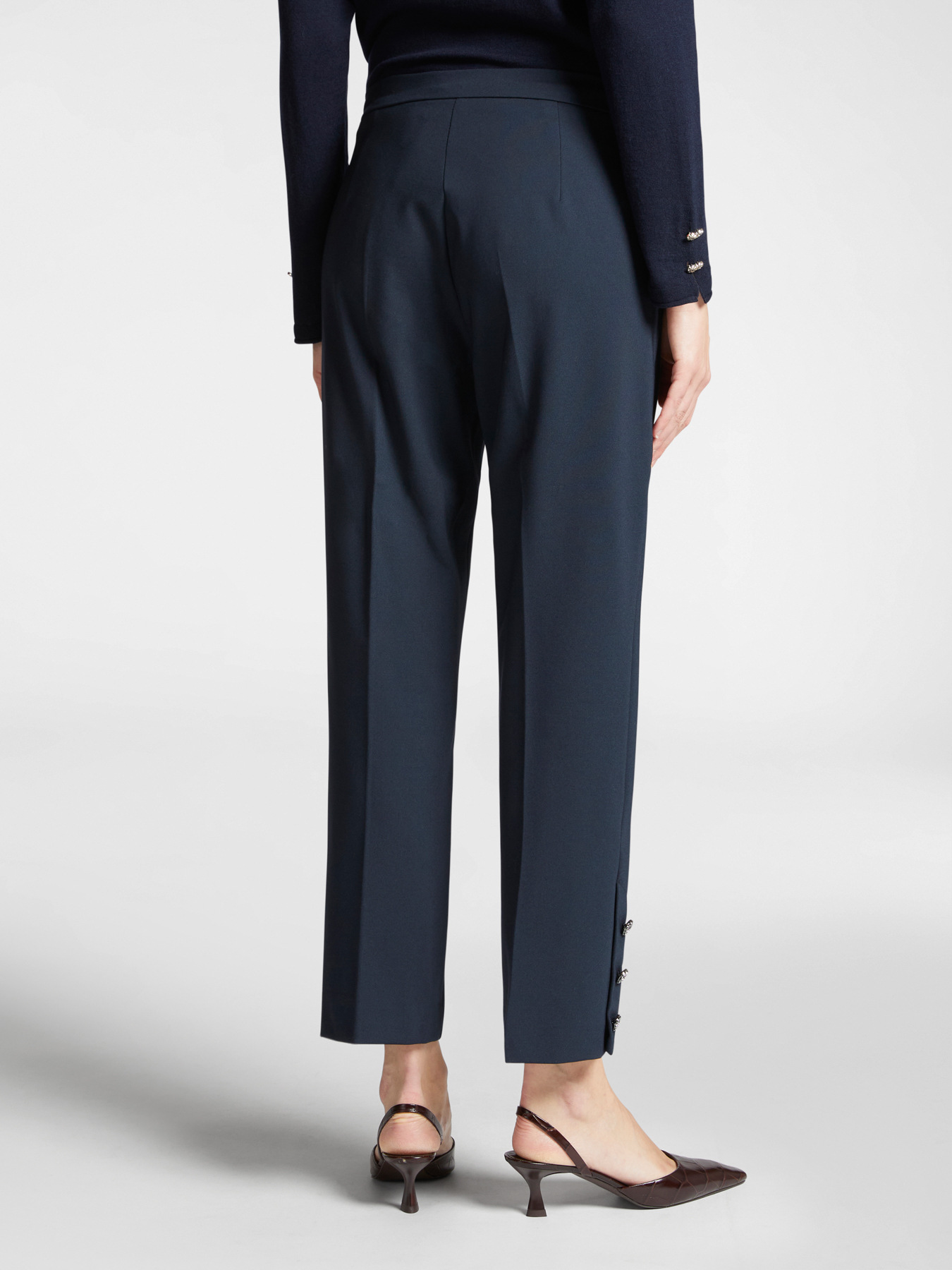 Chinos with buttons at the hem image number 1