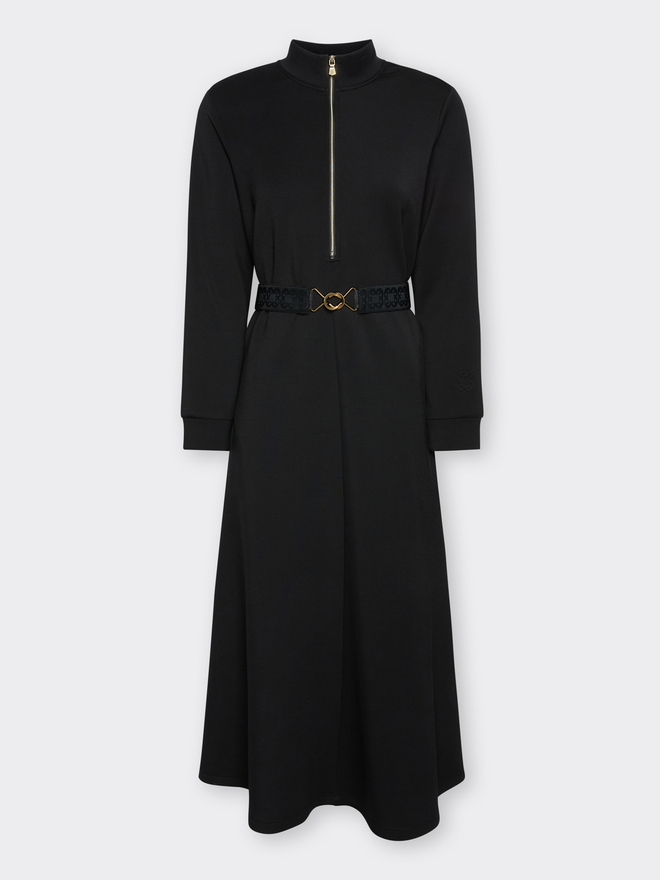 Vestido em scuba com cinto image number 0