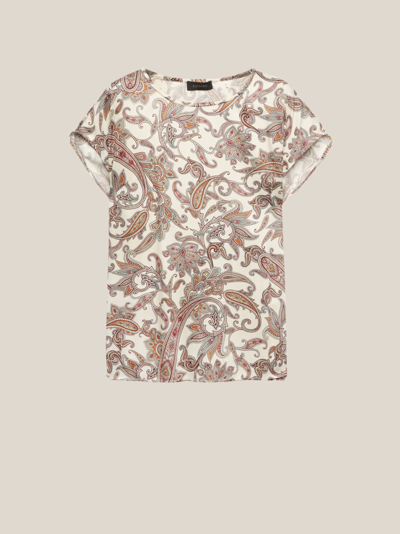 Blusa de raso estampado image number 4