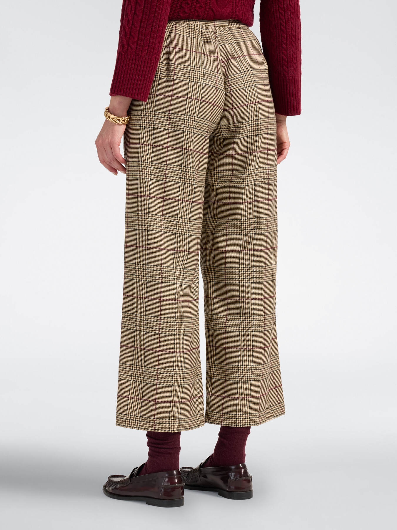 Palazzo-Hose mit Wales-Muster image number 1