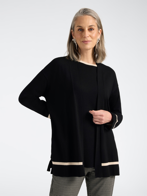 Cardigan en viscose ouvert