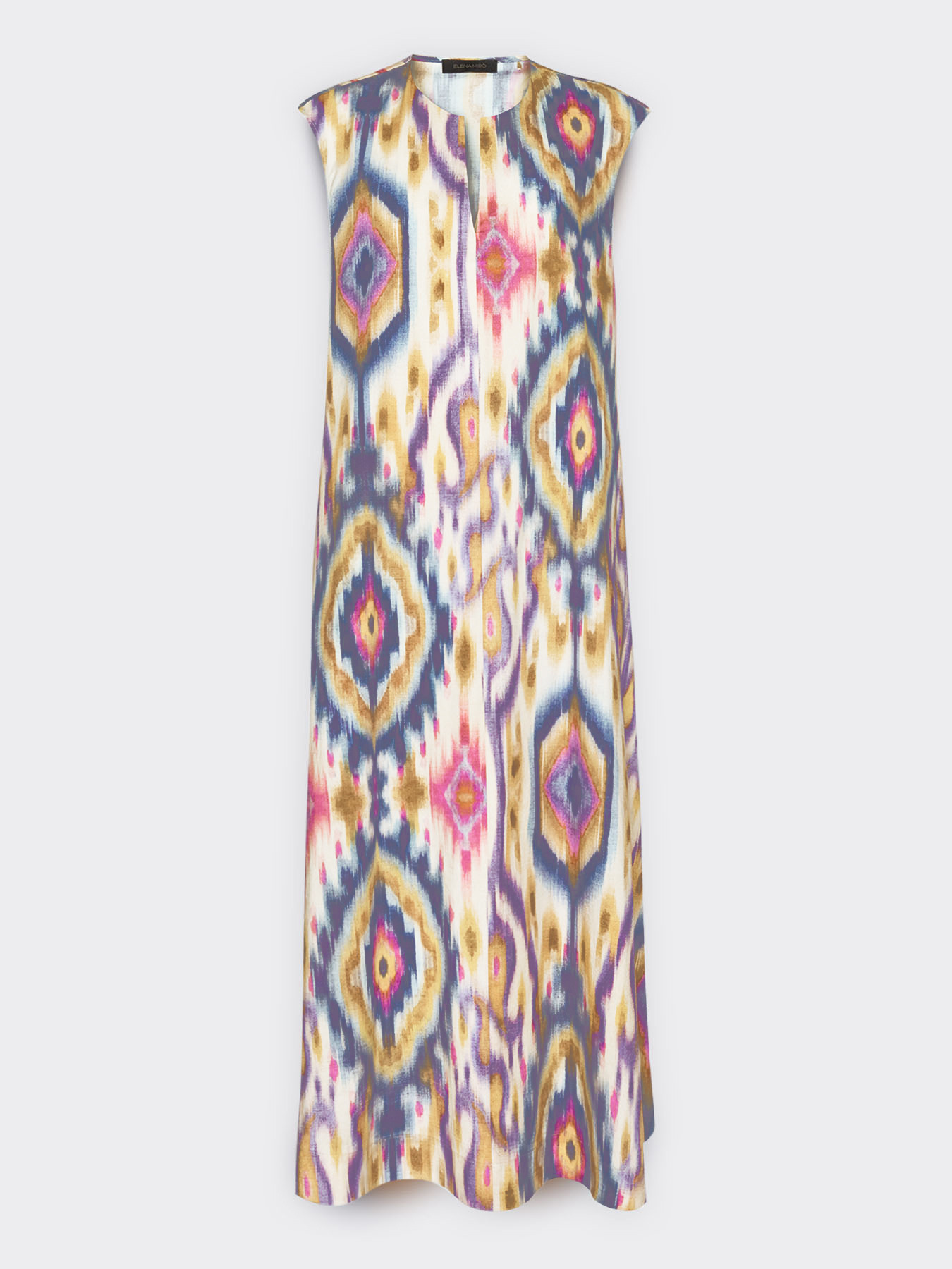 Long dress in printed poplin image number 4