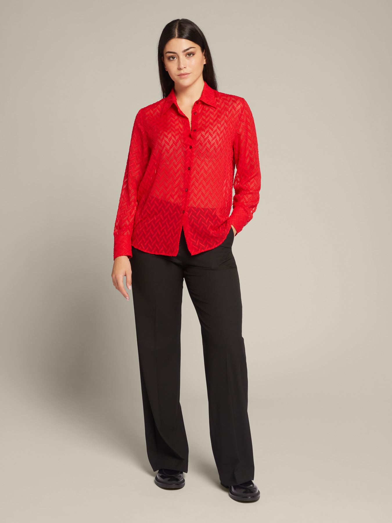 Camicia in fil coup&eacute; image number 1