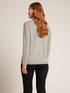 Cashmere blend soft neck sweater with links stitch image number 1