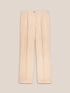 Long straight trousers in pure linen image number 1