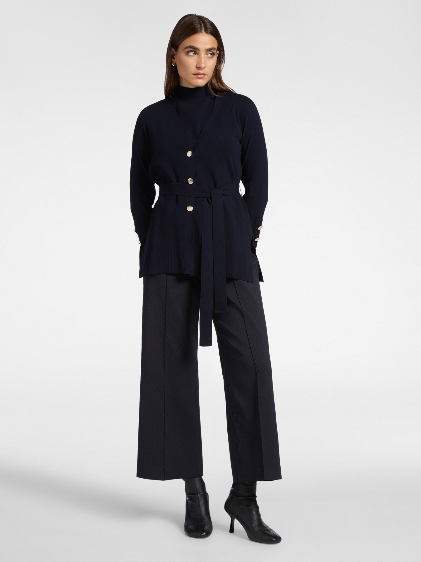 Long cardigan with sash image number 2