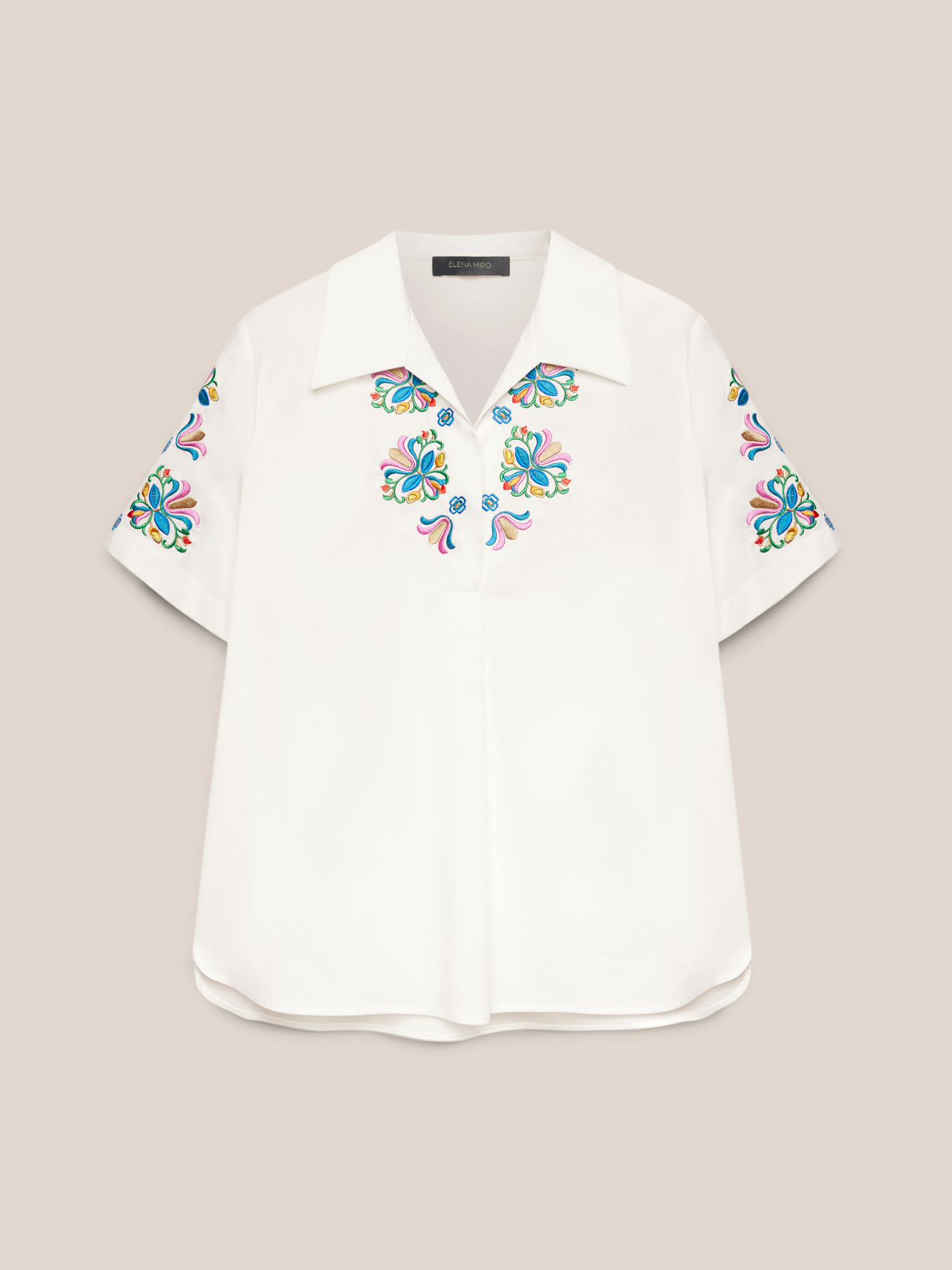 Blusa de popeline com bordado image number 4