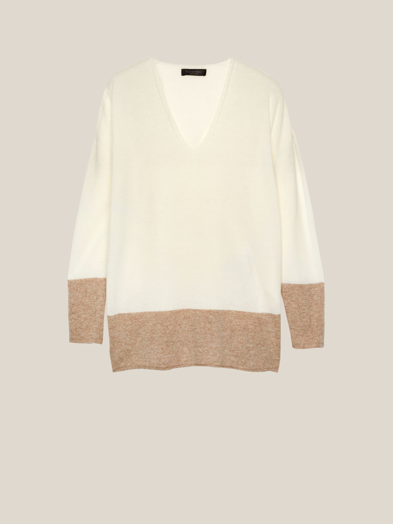 Pullover aus Kaschmirgemisch mit Bordüre am Abschluss image number 4