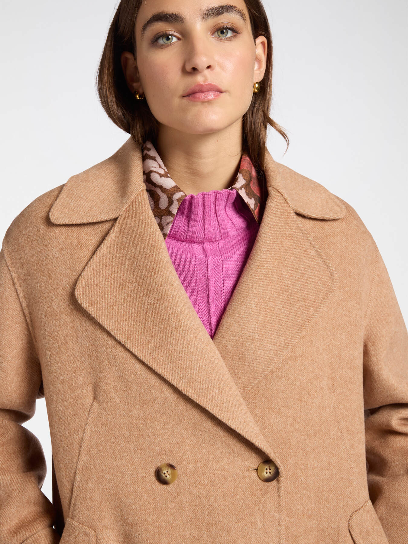 Wool midi coat image number 3