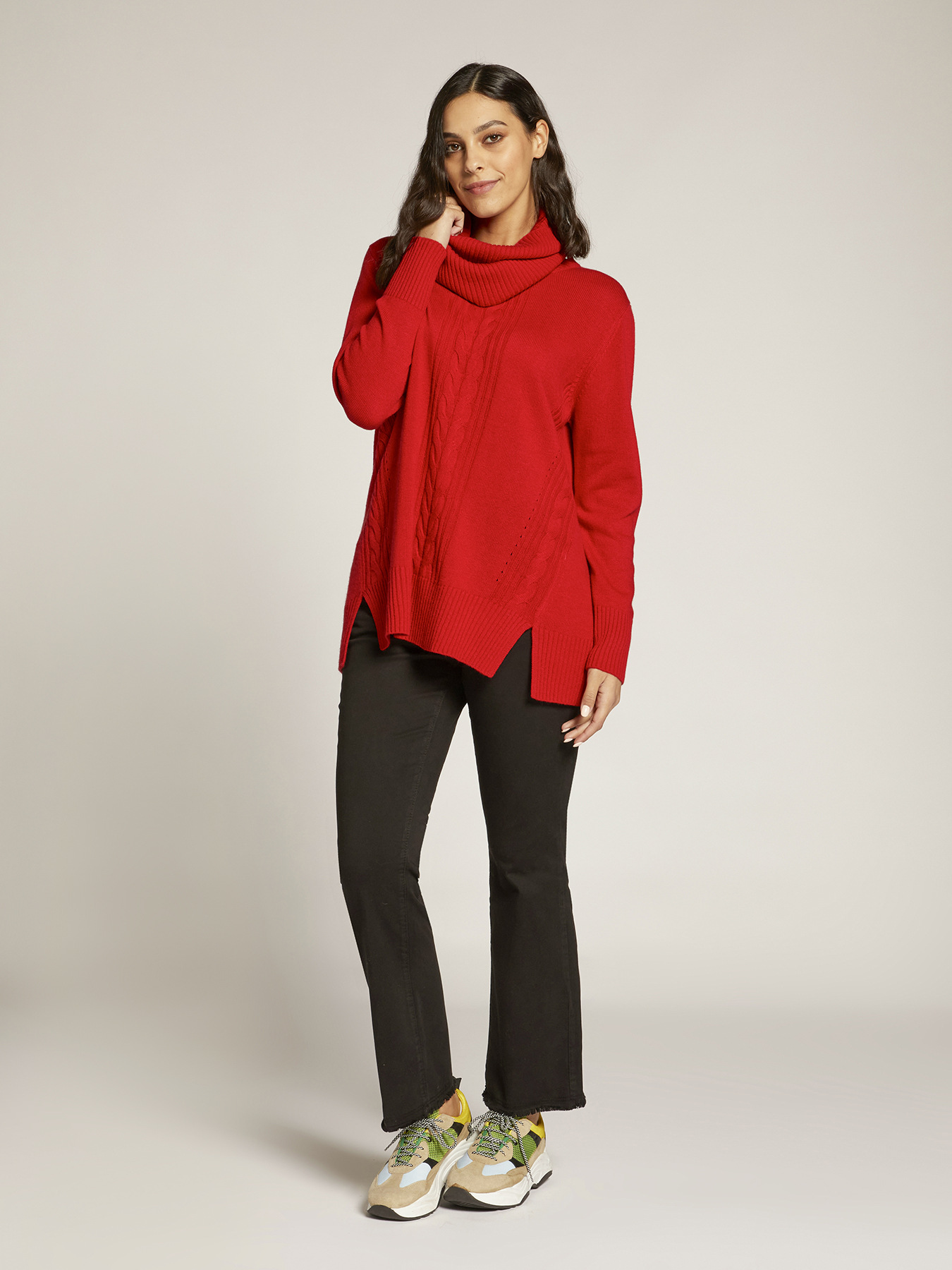 Sweater with front plaits image number 2